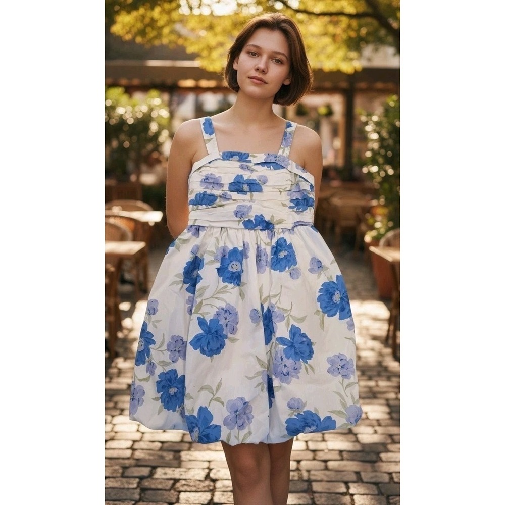 Abercrombie & Fitch Bubble Dress Pockets Floral Cottagecore back to school 11/12